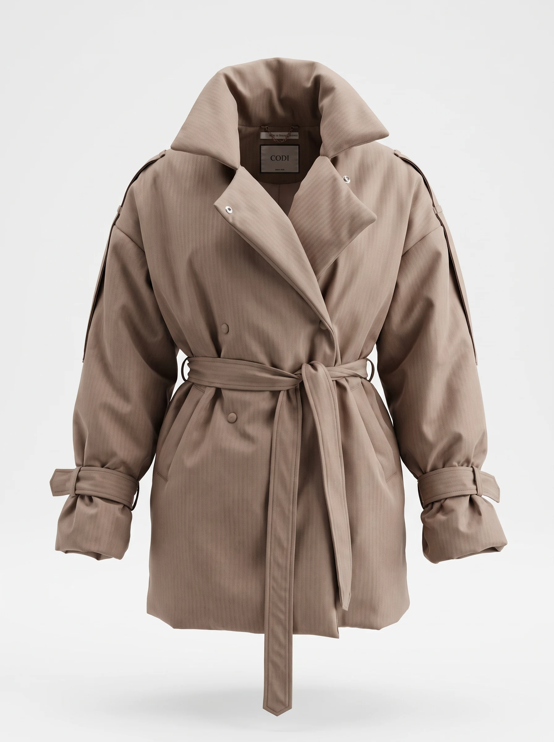 Тренч из мембраны утеплённый